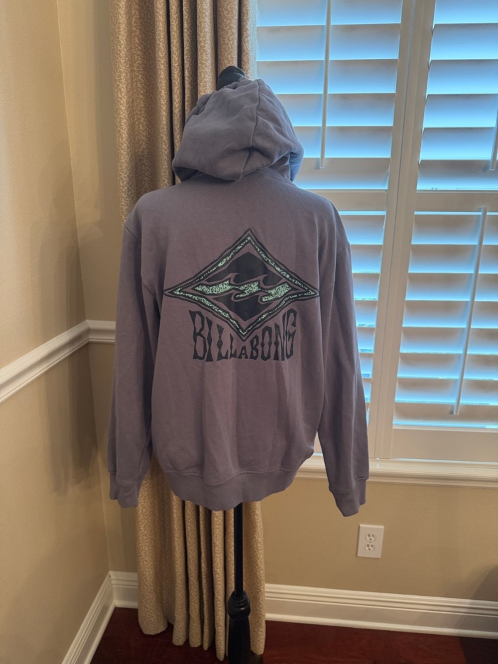 Billabong Men's Unisex Lavender Zip-Up Hoodie Size S